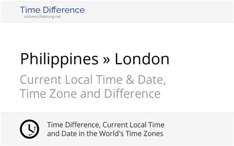 uk philippines time difference|London, United Kingdom to Manila, Philippines .